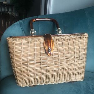 Vintage wicker handbag
